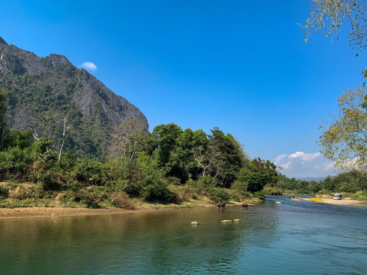 Bountang Mountain View Riverside Hotel Ванг-Виенг Экстерьер фото