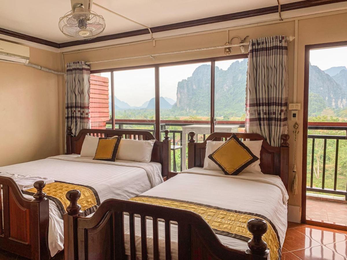 Bountang Mountain View Riverside Hotel Ванг-Виенг Экстерьер фото